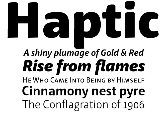Haptic font sample