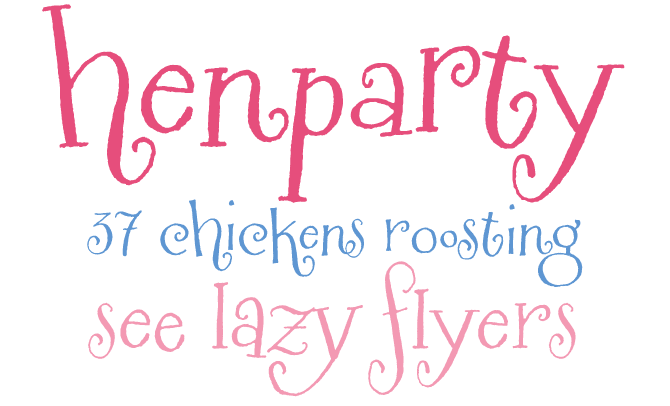 Henparty font sample