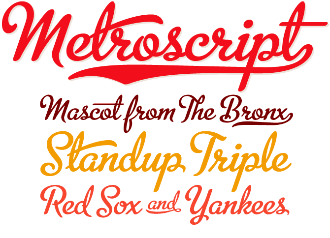 Metroscript font sample