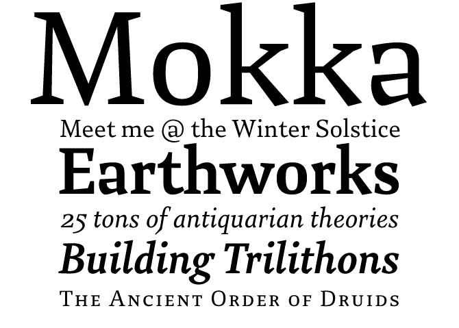 Mokka Font Muster