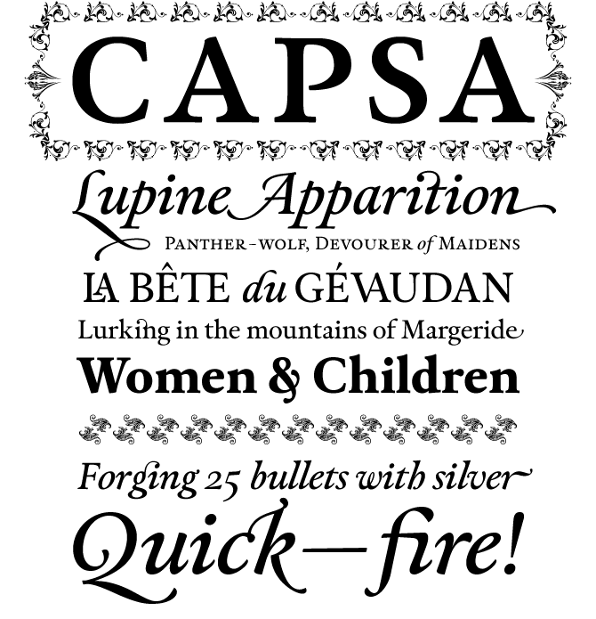 Capsa font sample