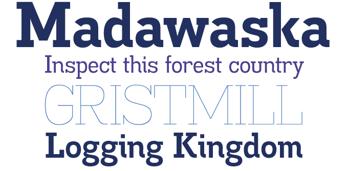 Madawaska font sample