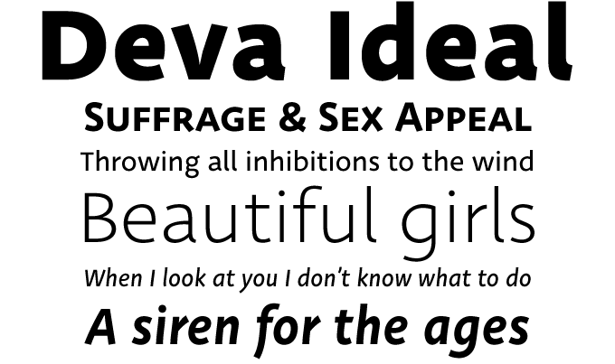 Deva Ideal font sample