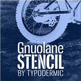 Gnuolane Stencil font flag
