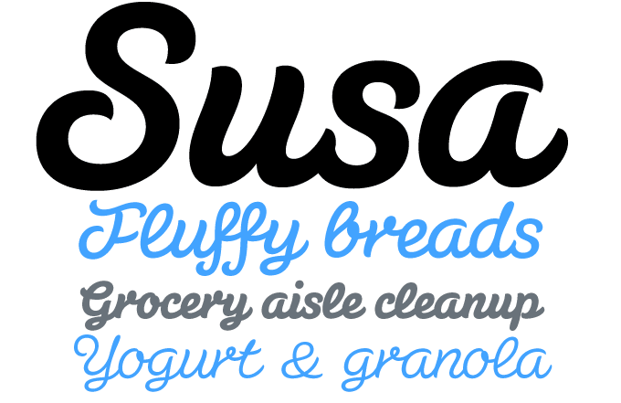 Susa font sample