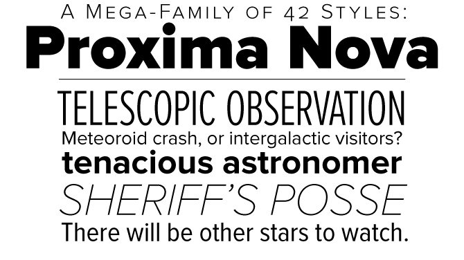 Proxima Nova font sample