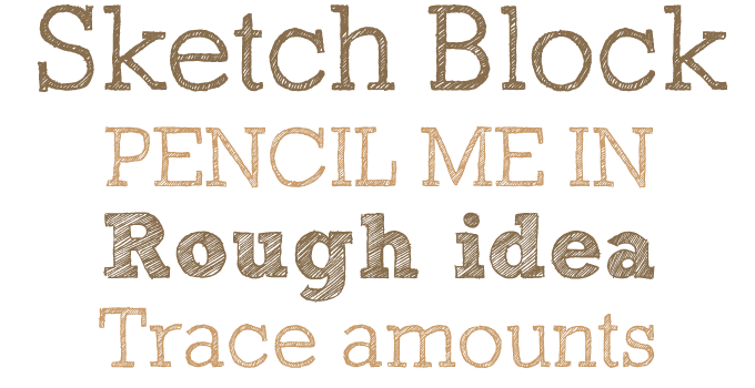 Sketch Block font sample