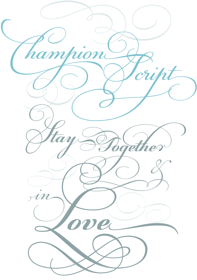 Champion Script Pro font sample