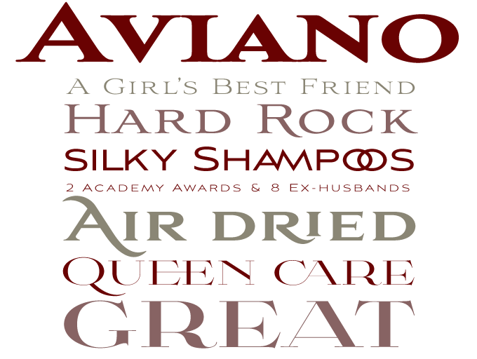 Aviano font sample