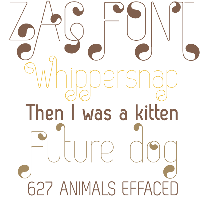 Zag font sample