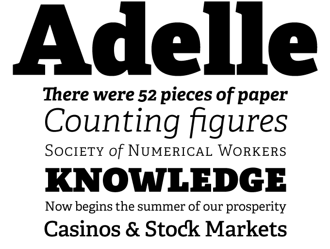 Adelle font sample
