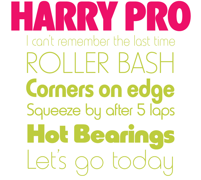 Harry Pro font sample