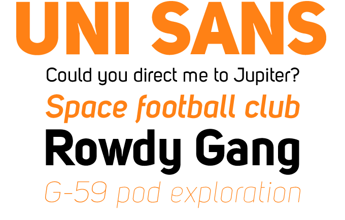 Uni Sans Font Family · 1001 Fonts