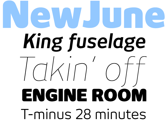 NewJune font sample
