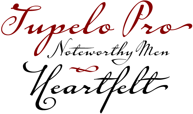 Tupelo font sample
