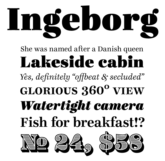 Ingeborg font sample