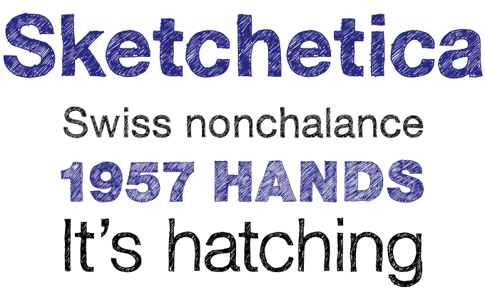 Sketchetica font sample
