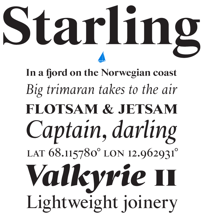 Starling font sample