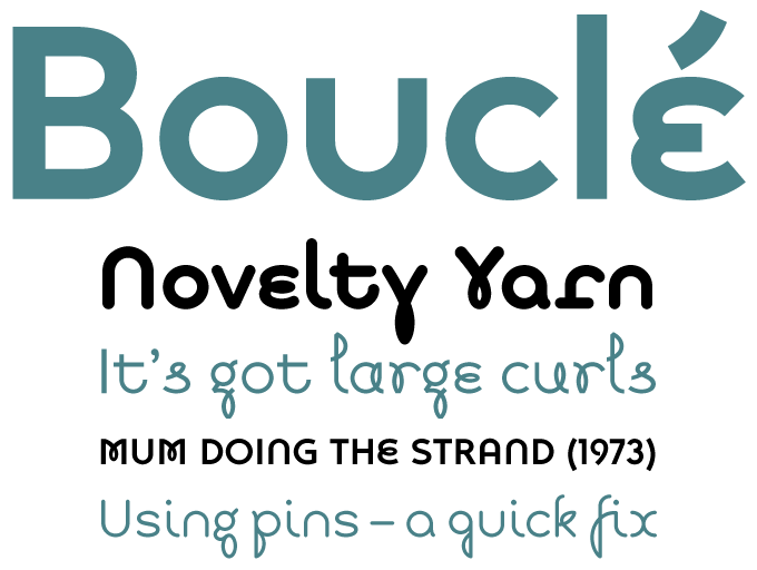 Bouclé font sample