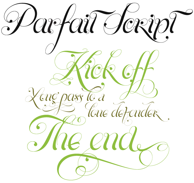 Parfait Script font sample