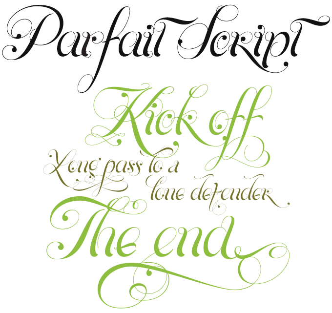 Parfait font sample