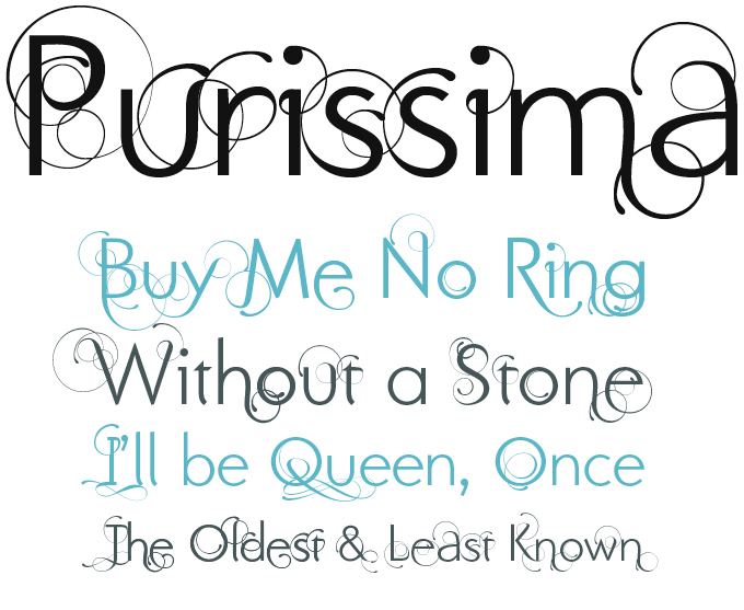 Purissima font sample