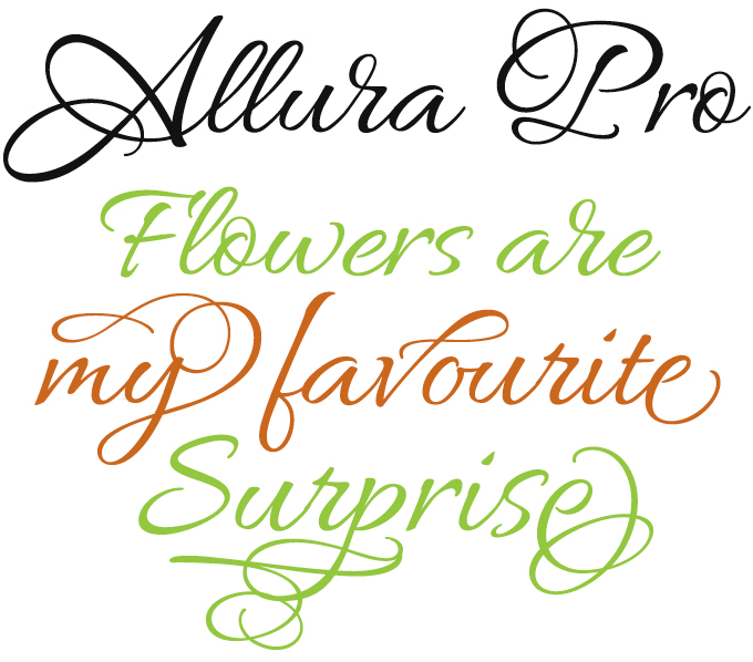 Allura font sample