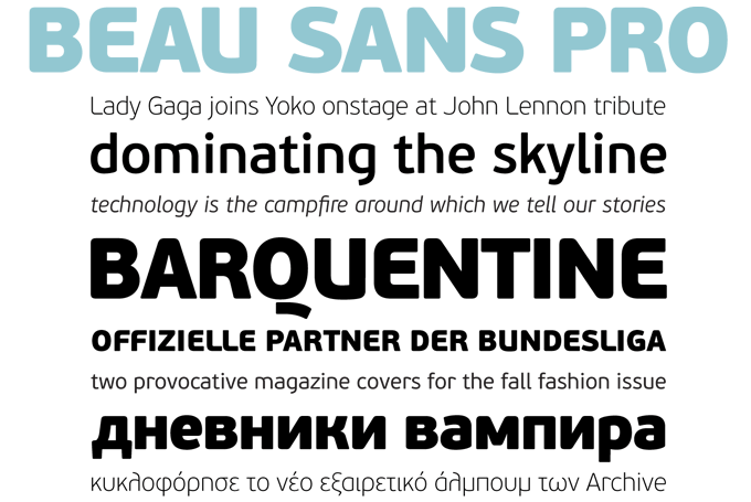 Beau Sans font sample