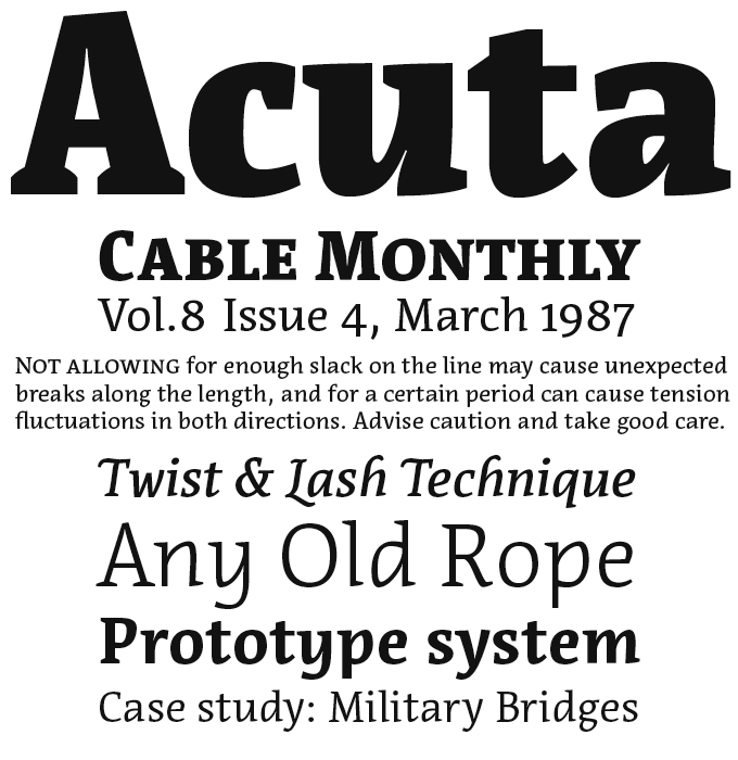Acuta font sample