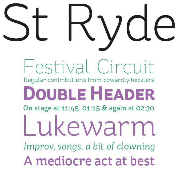 St Ryde font sample