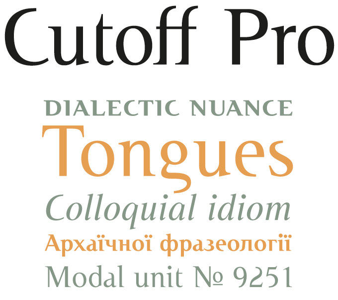 Muestra de Cutoff Pro fuente