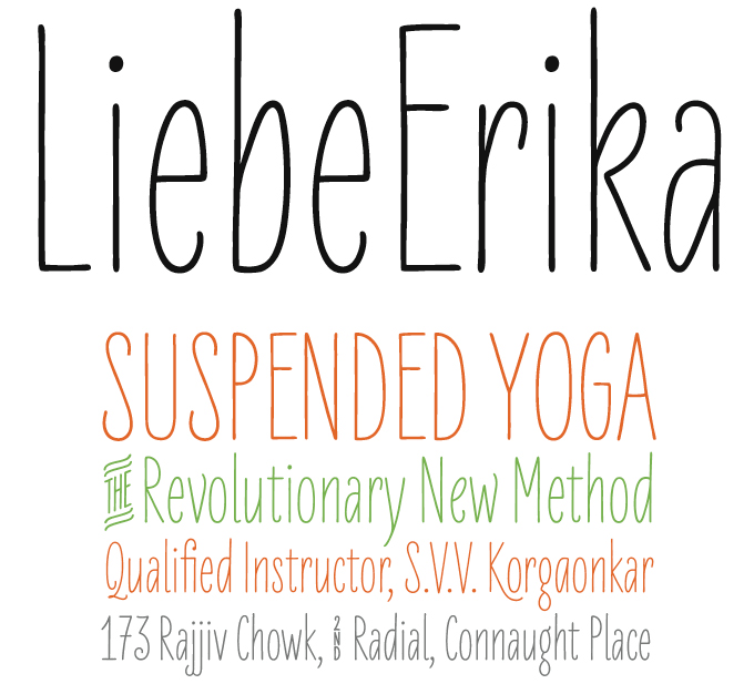 LiebeErika font sample