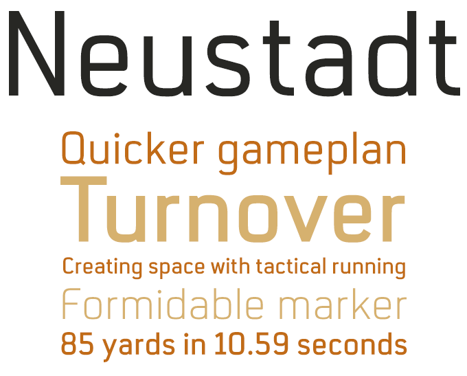 Neustadt font sample