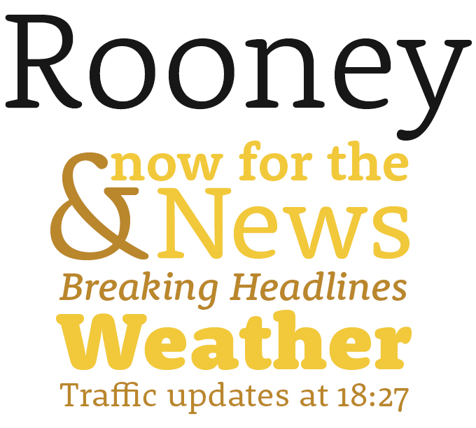 Rooney font sample