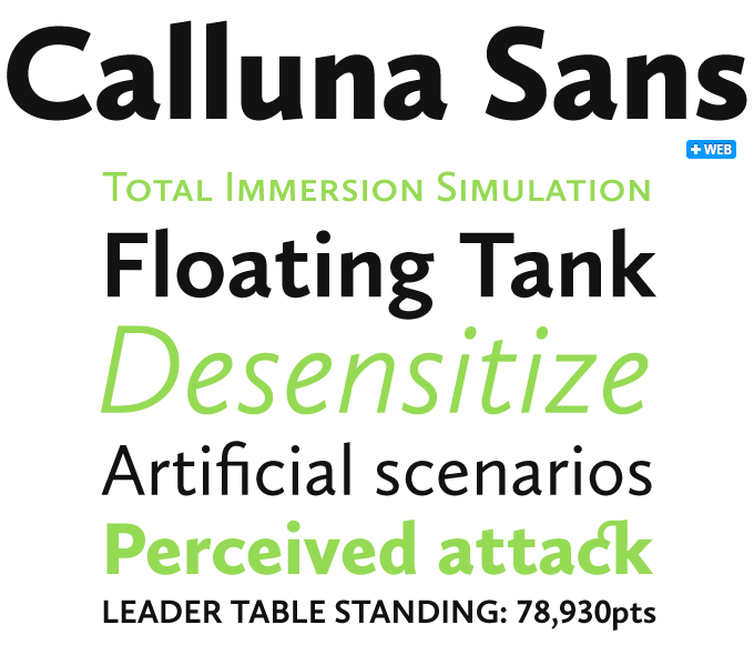 Calluna Sans font sample