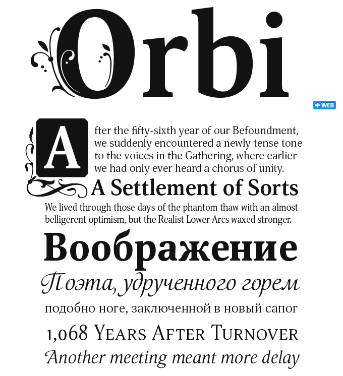 Orbi font sample