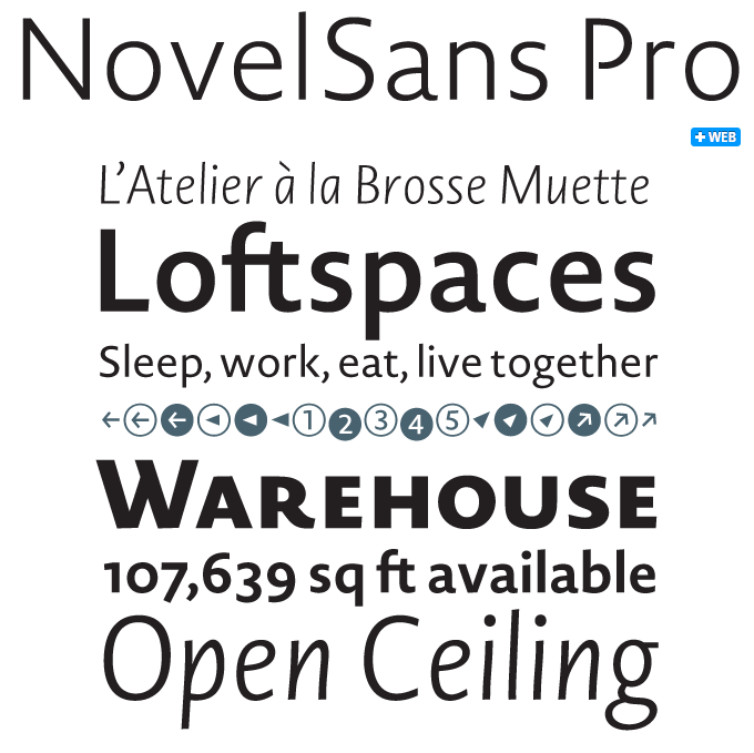 Novel font sample