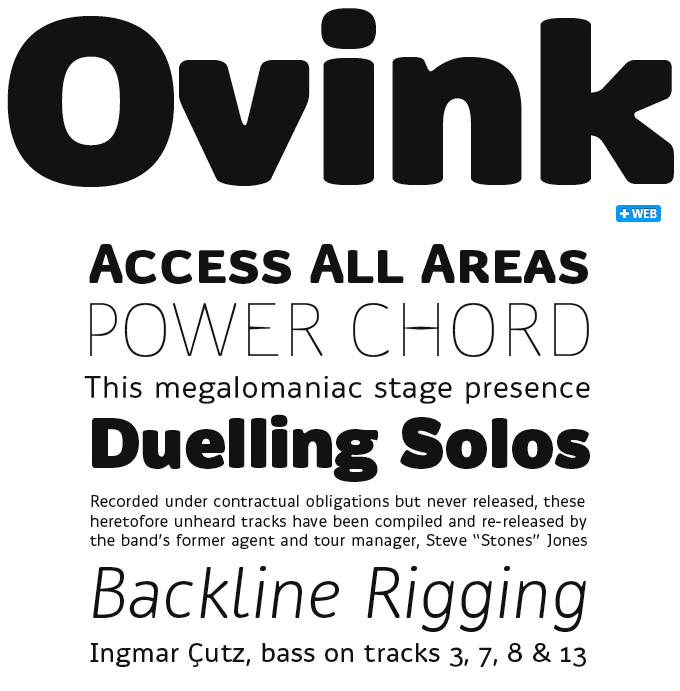 Ovink font sample