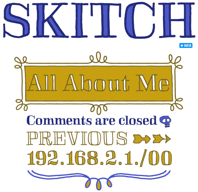 Skitch font sample