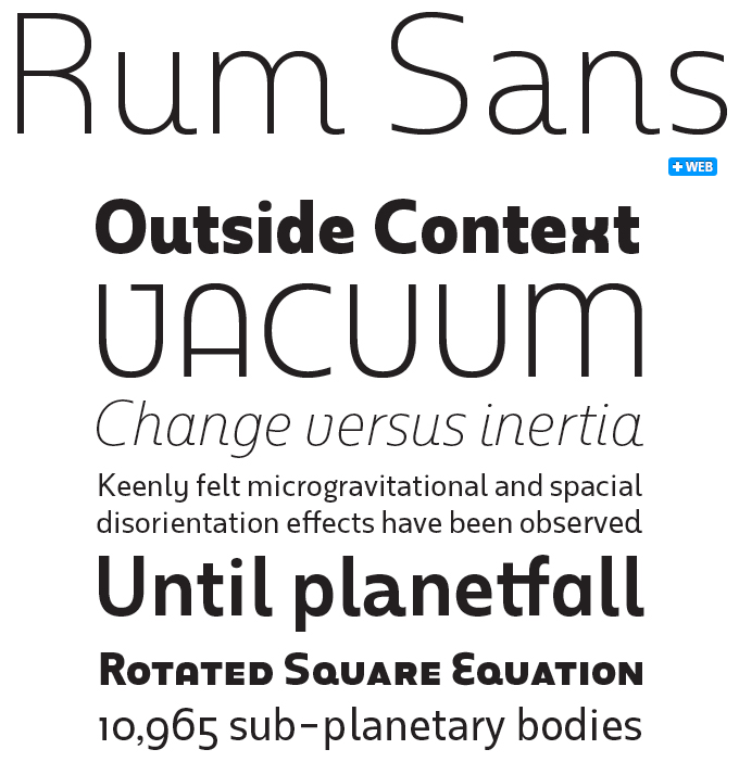 Rum Sans font sample