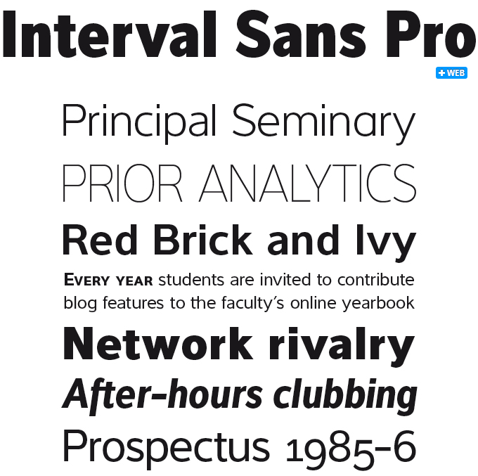 Muestra Interval Sans fuente