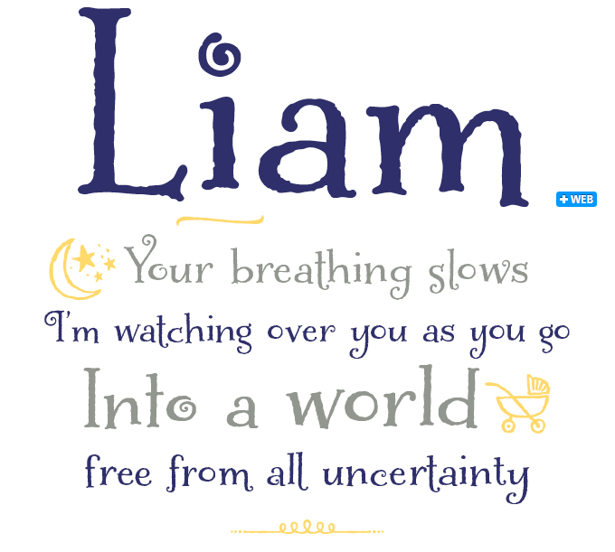 Liam font sample