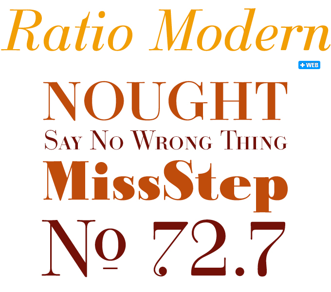 Ratio Modern font sample