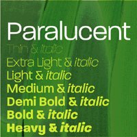 Paralucent font flag