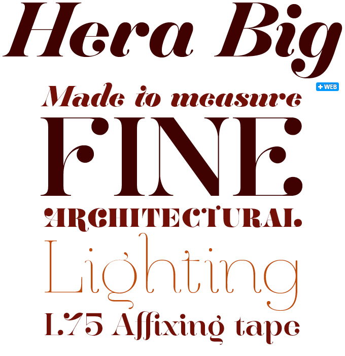 Hera Big font sample