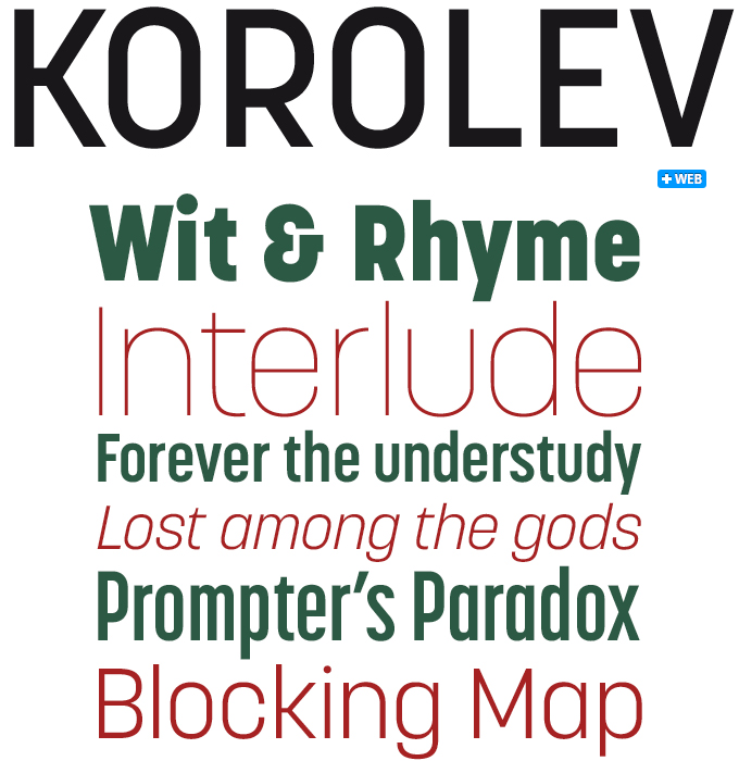 Korolev font sample