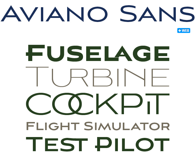 Aviano font sample