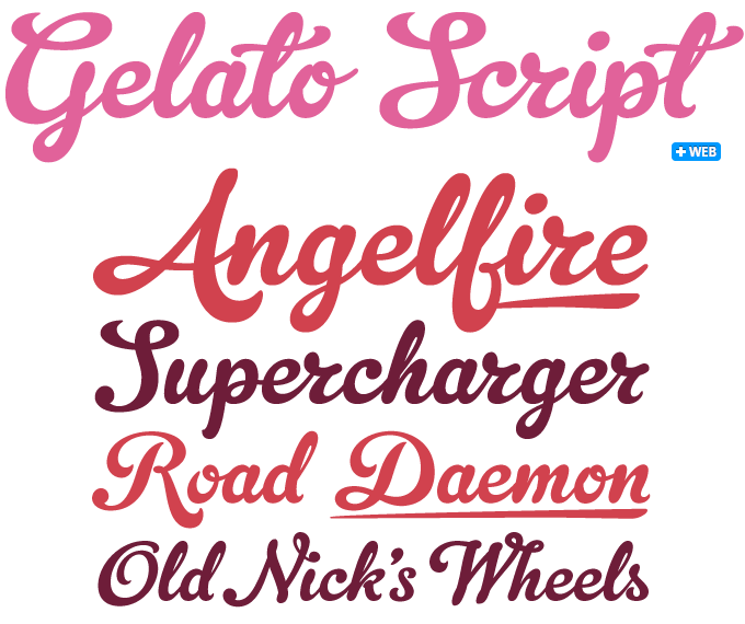 Gelato Script font sample