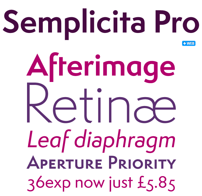 Semplicita font sample