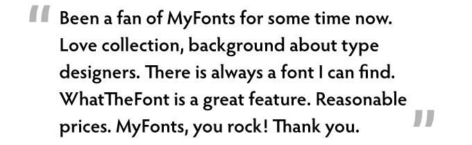 Have your say Quote set in Hypatia Sans